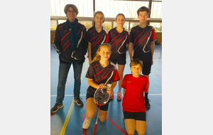 équipe des cadets excellence avec Lola T, Lola P, Bastien
équipe des benjamins excellence avec Margaux et Louis