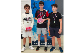 Bastien vainqueur en minimes (sur 17, 4 poules)