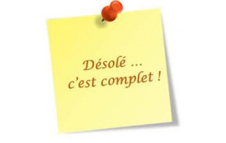 Plus de nouvelles inscriptions adultes et juniors ! C'est complet !